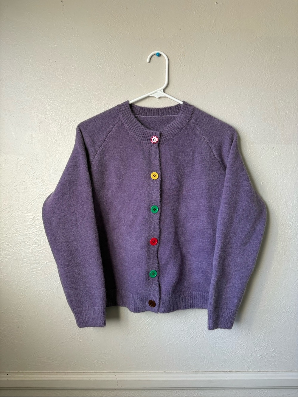 Purple Women's Button-Down Sweater